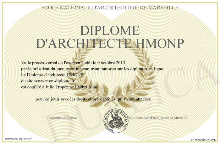 diplome hmonp